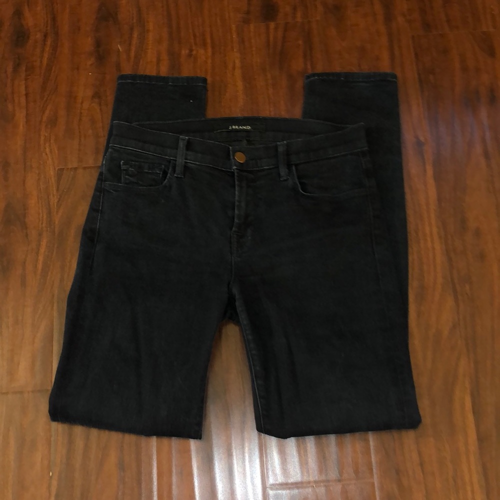 J Brand dark blue mid rise skinny jeans